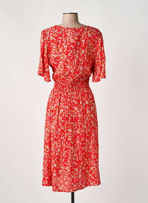 Robe mi-longue rouge COULEURS DU TEMPS femme