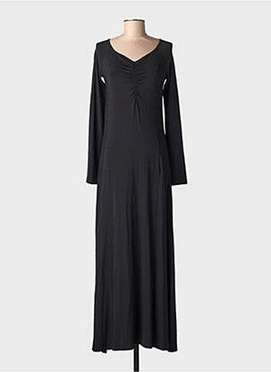 Robe longue manches longues manches longues noir PIAZZA SEMPIONE femme