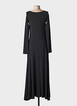 Robe longue manches longues manches longues noir PIAZZA SEMPIONE femme