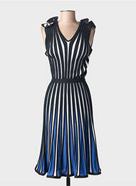 Robe mi-longue sans manche sans manche bleu MSGM femme