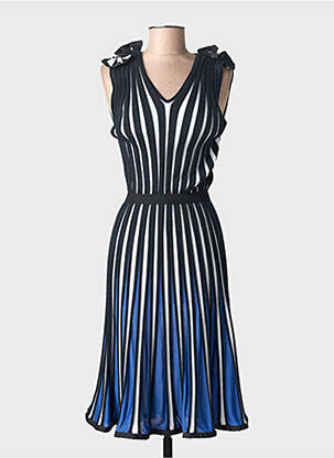 Robe mi-longue sans manche sans manche bleu MSGM femme