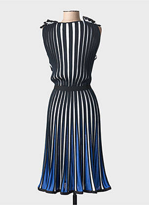 Robe mi-longue sans manche sans manche bleu MSGM femme