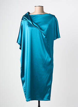 Robe mi-longue manches courtes manches courtes bleu GIANLUCA CAPANNOLO femme