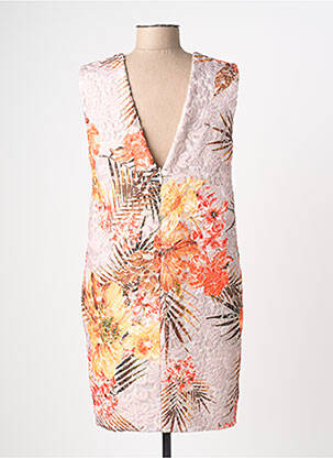 Robe courte sans manche sans manche beige MSGM femme