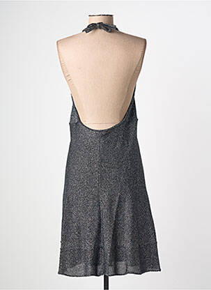 Robe mi-longue col v fines bretelles noir L'AUTRE CHOSE femme