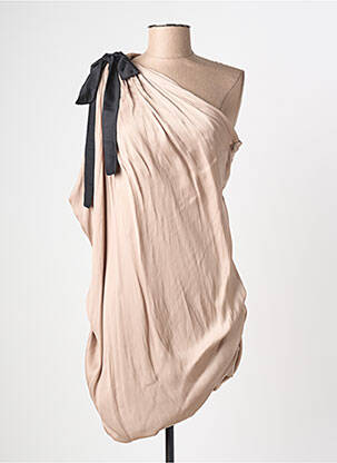 Robe courte sans manche sans manche beige GEMY femme