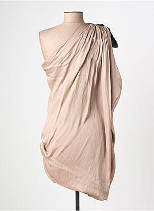 Robe courte sans manche sans manche beige GEMY femme