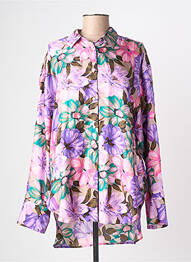 Tunique manches longues col chemisier violet MSGM femme