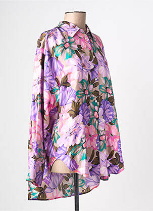Tunique manches longues col chemisier violet MSGM femme