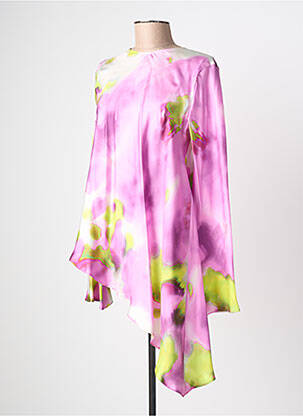 Tunique manches longues col rond rose MSGM femme