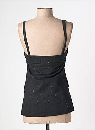 Top tissage crêpe fines bretelles noir ANTONELLI FIRENZE femme