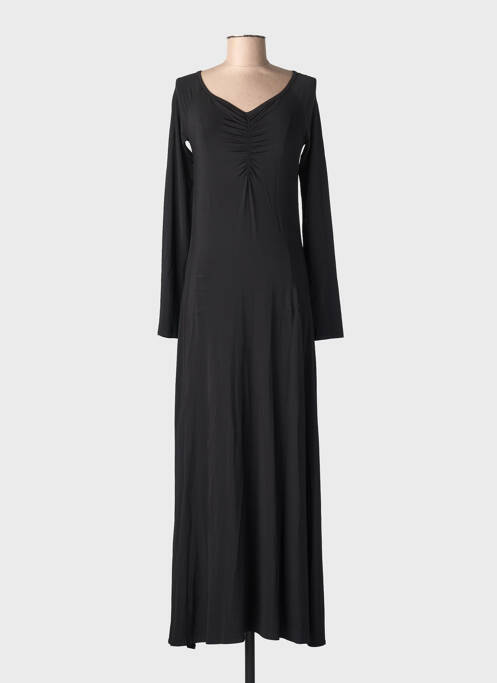 Robe longue manches longues manches longues noir PIAZZA SEMPIONE femme