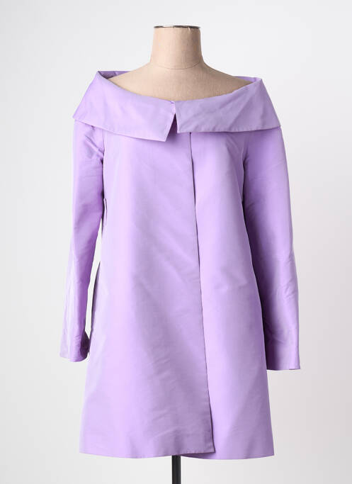 Manteau long violet GIO' GUERRERI femme