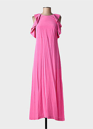 Robe longue manches courtes manches courtes rose L'AUTRE CHOSE femme