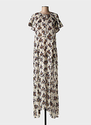 Robe longue manches courtes manches courtes beige DOROTHEE SCHUMACHER femme