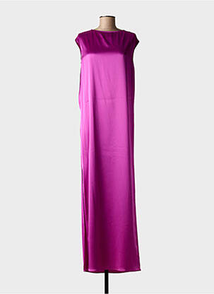 Robe longue manches courtes manches courtes violet GIANLUCA CAPANNOLO femme