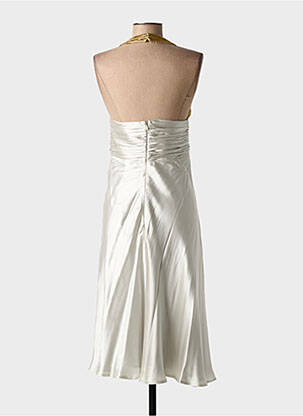 Robe mi-longue fermeture zippée au dos fines bretelles gris JUVANAM femme