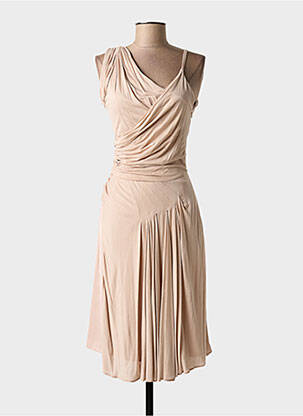 Robe mi-longue sans manche sans manche beige N°21 femme