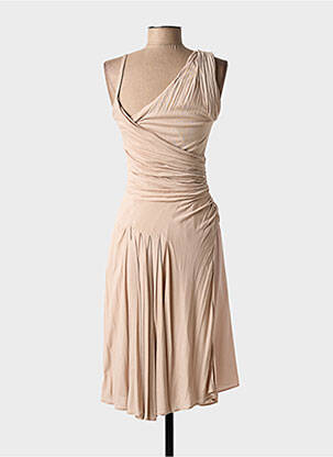 Robe mi-longue sans manche sans manche beige N°21 femme
