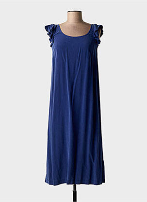 Robe mi-longue manches courtes manches courtes bleu L'AUTRE CHOSE femme