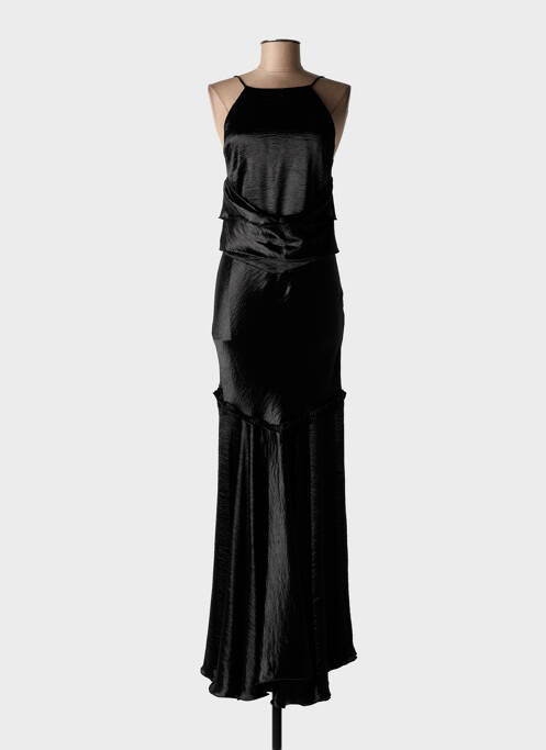 Robe longue coupe cintrée fines bretelles noir MARIA LUCIA HOHAN femme