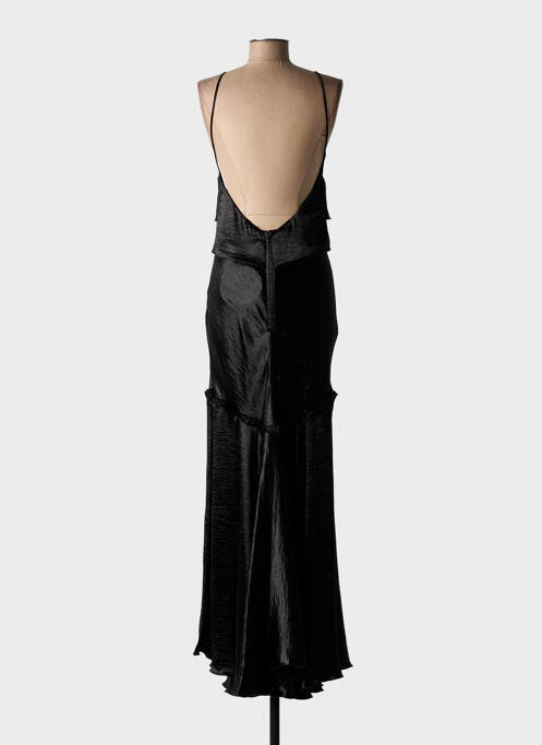 Robe longue coupe cintrée fines bretelles noir MARIA LUCIA HOHAN femme