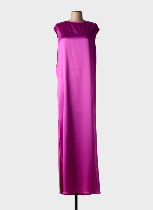 Robe longue manches courtes manches courtes violet GIANLUCA CAPANNOLO femme