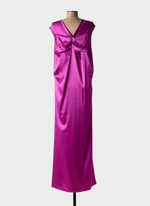Robe longue manches courtes manches courtes violet GIANLUCA CAPANNOLO femme