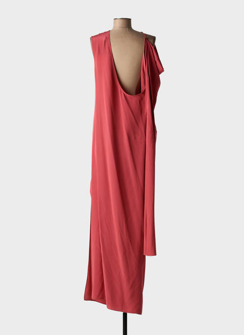 Robe longue tissage crêpe sans manche rose GIANLUCA CAPANNOLO femme