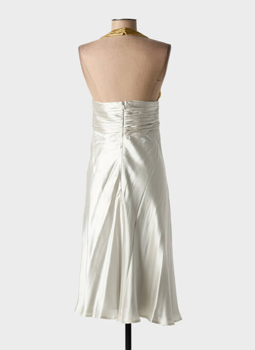 Robe mi-longue fermeture zippée au dos fines bretelles gris JUVANAM femme