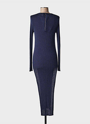 Robe longue manches longues manches longues bleu ERIKA CAVALLINI femme