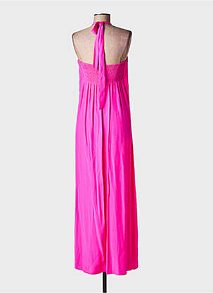 Robe longue manches dos nu fines bretelles rose ALICE & TRIXIE femme