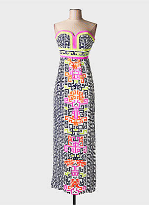 Robe longue imprimé fantaisie sans manche bleu ALICE & TRIXIE femme