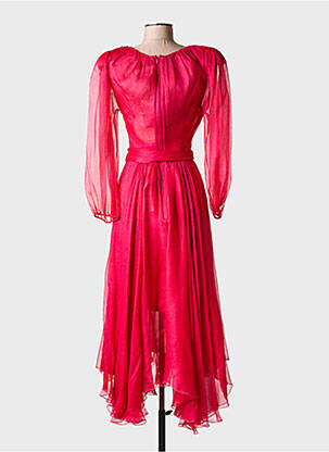 Robe longue manches longues manches longues rose MARIA LUCIA HOHAN femme