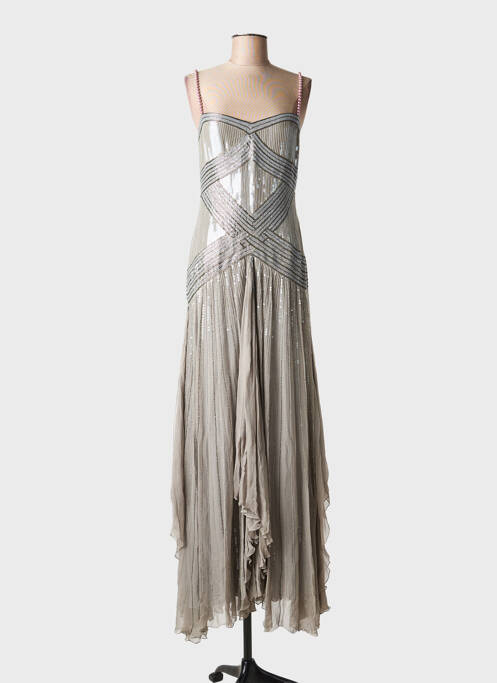 Robe longue gris NAKULSEN femme