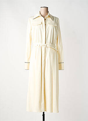 Robe longue manches longues manches longues beige CRIDA femme