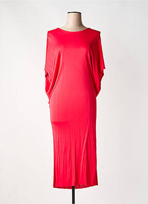 Robe mi-longue manches courtes manches courtes rouge MSGM femme