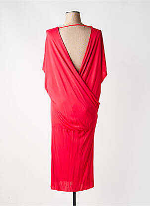 Robe mi-longue manches courtes manches courtes rouge MSGM femme