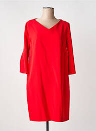Robe mi-longue manches longues manches longues rouge ANTONELLI FIRENZE femme