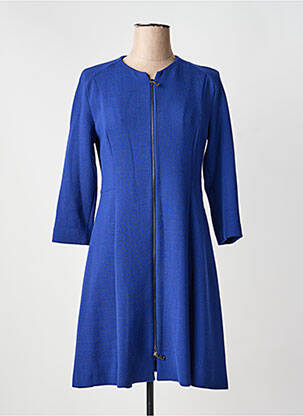 Robe mi-longue manches longues manches longues bleu ANTONELLI FIRENZE femme