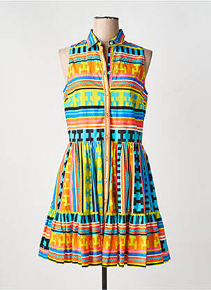 Robe mi-longue sans manche sans manche jaune MSGM femme