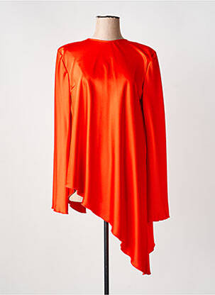 Top coupe fluide manches longues rouge MSGM femme