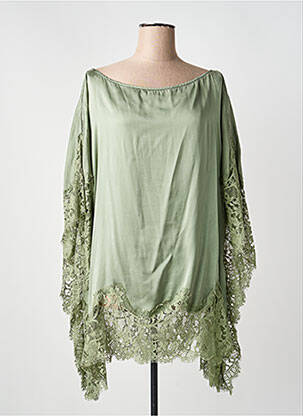 Top coupe fluide manches longues vert MA'AN femme