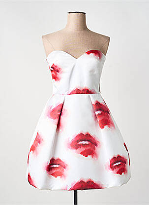 Robe courte sans manche sans manche rouge MSGM femme