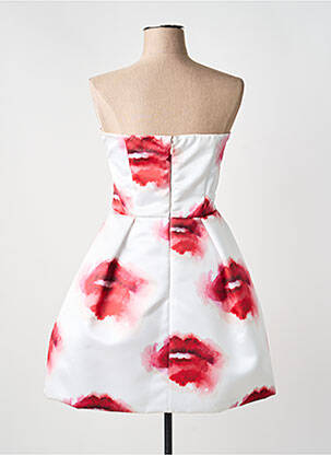 Robe courte fermeture zippée au dos sans manche rouge MSGM femme