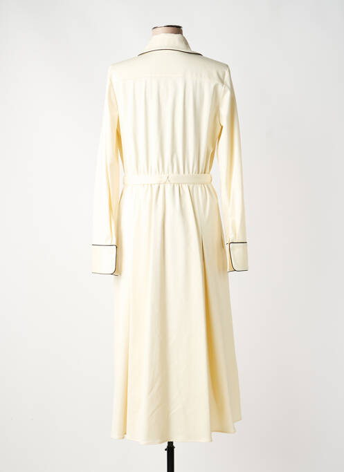 Robe longue manches longues manches longues beige CRIDA femme