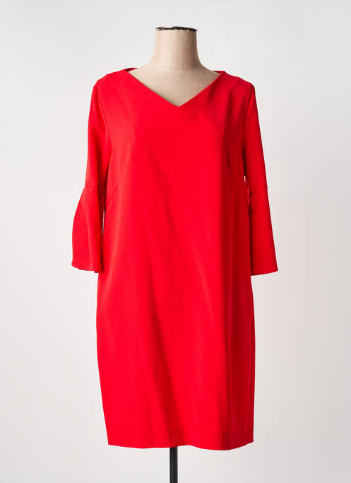 Robe mi-longue manches longues manches longues rouge ANTONELLI FIRENZE femme