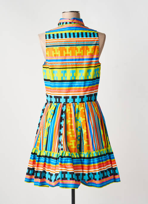 Robe mi-longue sans manche sans manche jaune MSGM femme