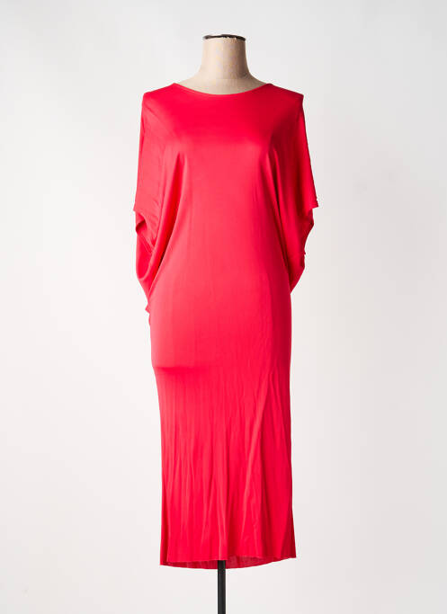 Robe mi-longue rouge MSGM femme