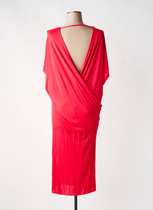Robe mi-longue rouge MSGM femme